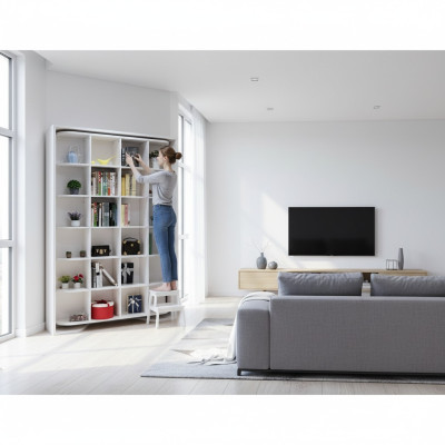 Bed, books, cupboard, shelf, guest bed, cabinets, wall cupboard, wall cabinet, beds