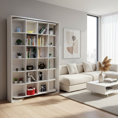 Bed, books, cupboard, shelf, guest bed, cabinets, wall cupboard, wall cabinet, beds