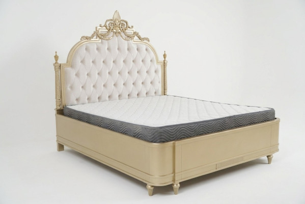 Chesterfield wood double bed design upholstered bed king size bedroom 180x200