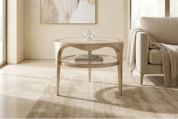 Living room round noble art modern luxury side table design furniture coffee table