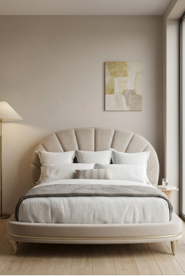 Luxury Bed Hotel Royal Furniture Fabric Beds Design Interior Upholstered Bed Frame