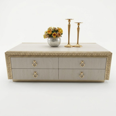 Classic coffee table wood carved luxury design Italian furniture new