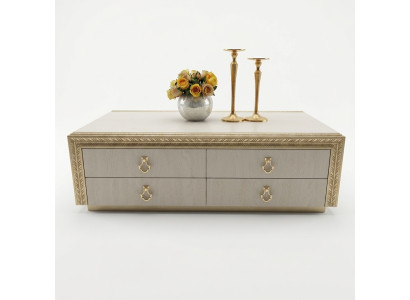 Classic coffee table wood carved luxury design Italian furniture new