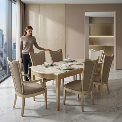 Design luxury wood table dining room furniture dining tables hotel furnishings table 180x90
