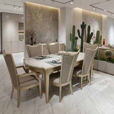 Dining set modern chairs table tables 7-piece. Dining table 6 x chairs dining room set