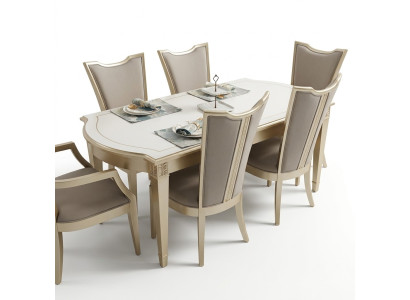 Dining set modern chairs table tables 7-piece. Dining table 6 x chairs dining room set