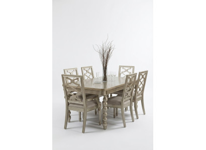Dining room set, dining group, wood table, tables, 7-piece complete set, 6 chairs, dining table.