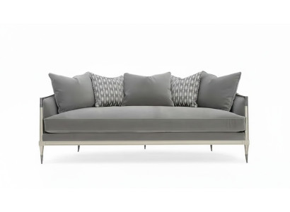 Living room fabric couch sofa 3-seater designer couches couch gray textile upholstery