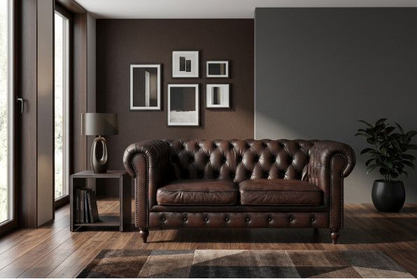 Chesterfield Sofa 2-Seater Set Design Sofas Upholstered Couches Couch Luxury Furniture