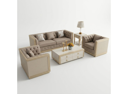 3+1 Seater Upholstered Sofa Set New Design Couch Sofa