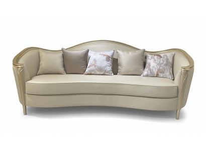 Luxury Sofa Furniture Living Room Sofas 3-Seater Couch Solid Wood Italian Style New