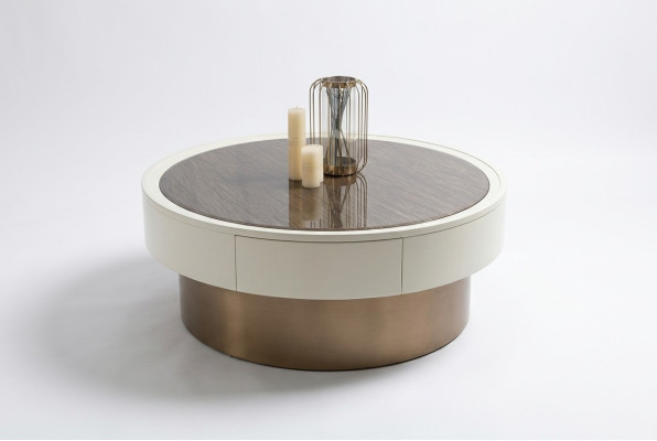 Design Metal Wood Gold Sofa Living Room Tables Side Round Table Coffee Table