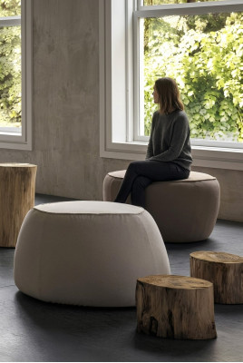 Stool Ottoman Pouf Puff Lounge Pouf Footstool Ottoman Velvet 50x67cm Textile