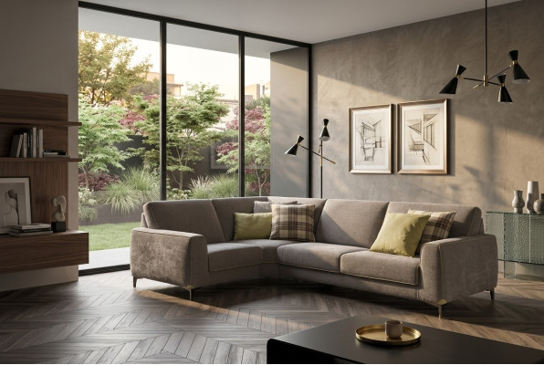 Italian corner sofa couch sofas corner set furniture fabric textile