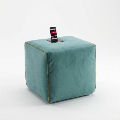 Stool Charging Station Mobile Phone Upholstered Stool Seat Stool Ottoman Pouf Footstool