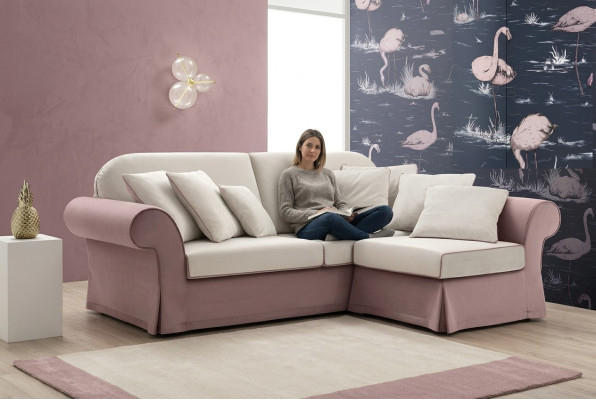L-shaped sectional sofa upholstered sofa modern living room furniture luxury fabric new alfitalia
