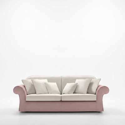 Classic upholstered furniture sofas design luxury couch sofa textile sofas pink 3-seater