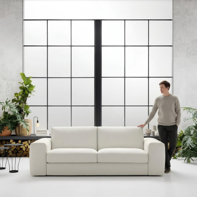 Living room upholstered furniture sofas fabric wood luxury Alfitalia design sofa 3-seater
