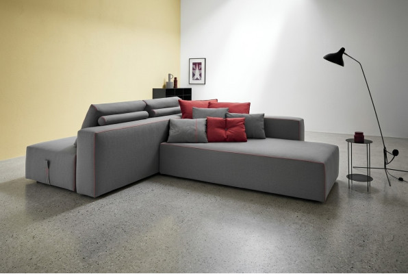 Sofa L-shape fabric couch corner upholstered seat sofa living room modern alfitalia