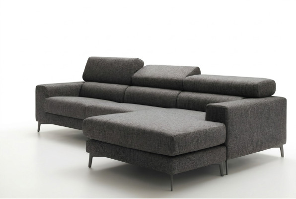 Design upholstery living room modern luxury corner textile wood sofa L-shape alfitalia
