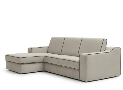 Design Textile Modern Couch Luxury Corner Sofa L-Shape Furniture Upholstery Beige alfitalia