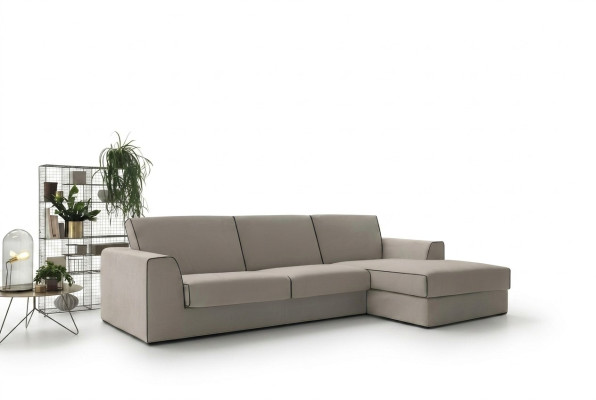 Gray couch sectional fabric corner sofa design textile sofa L-shape alfitalia new