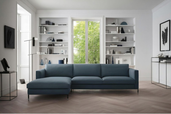 Leather sofa living area corner sofa XXL upholstered corner seat couch L-shape living room