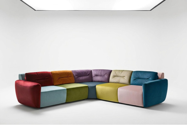 Corner sofa textile corner living landscape design corner sofa sofa couch Italy Alfitalia