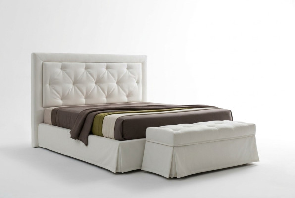 Chesterfield Beds 180x200cm Bedroom Textile Fabric Bed Design Luxury Hotel