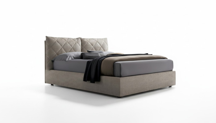 Designer fabric hotel wood beds double sleeping room luxury modern Italy