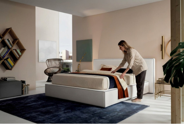 Italian designer bed bedroom beds textile hotel luxury upholstered furniture