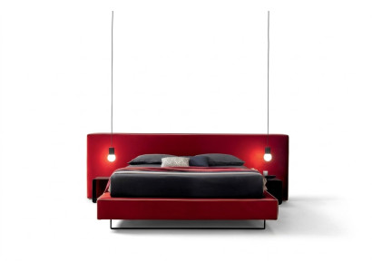 Design luxury double hotel beds fabric luxury bedroom bed Italian furniture new