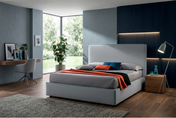 Luxury bedding textiles, hotel upholstery seating textiles, Italian designer bed bedroom.