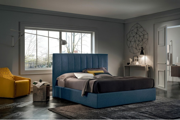 Designer bed bedroom beds textile luxury hotel fabric upholstery seating Italy