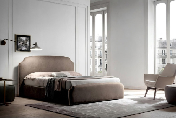 Luxury double bedroom textile beds 200x200 bed upholstered bed Italian furniture