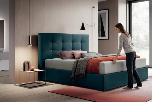 Design beds bedroom textile 180x200cm bed padding luxury double hotel new
