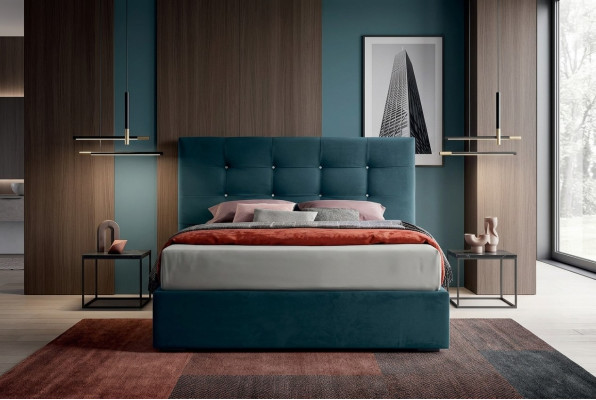 Design beds bedroom textile 180x200cm bed padding luxury double hotel new