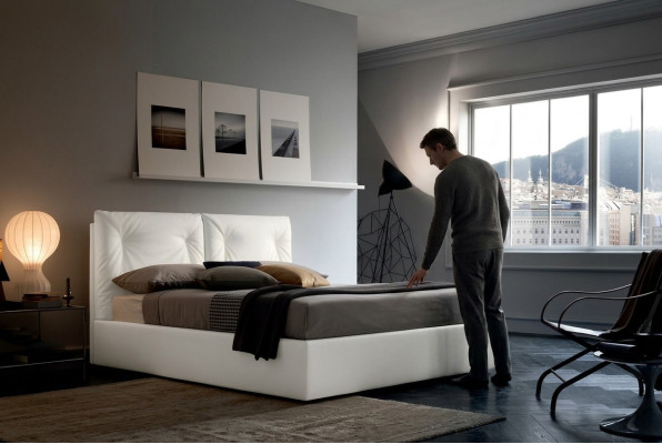 Luxury beds, bedroom 160 x 200 cm design textile bed upholstered double hotel.