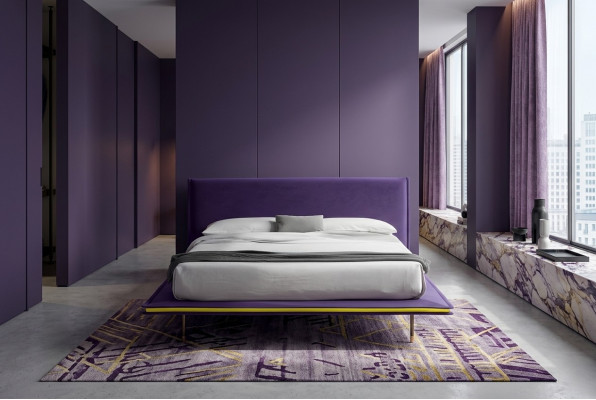 Design bed 140x200cm upholstered luxury beds double hotel sleep room wood new