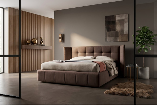 Double bed Bed Marriage bed Design Luxury Upholstered bed Designer bed Textile Beds