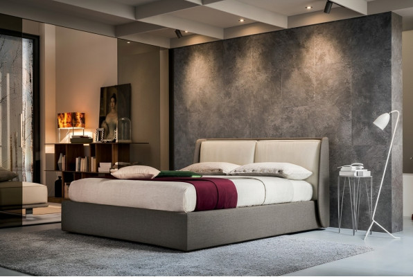 Bed textile upholstery bedroom 180x200 design double bed leather bed beds new