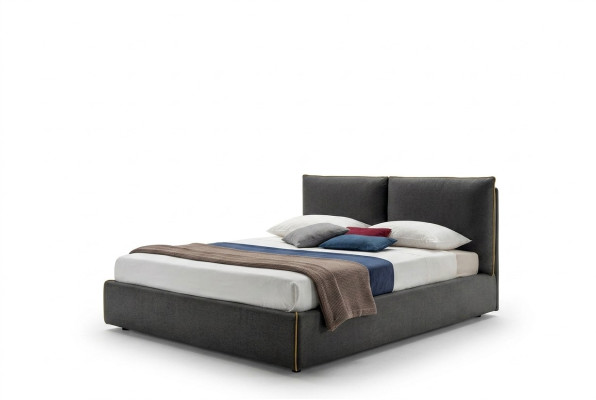 Luxury upholstered seat fabric design bed bedroom beds 180x200 cm textile hotel