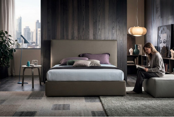 Luxury double bed brown 200x200 bedroom leather hotel bed upholstery design