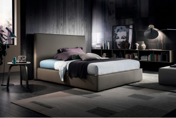 Luxury double bed brown 200x200 bedroom leather hotel bed upholstery design