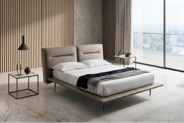 Design wood leather beds 200x200cm bed bedroom hotel beds double