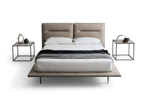 Design wood leather beds 200x200cm bed bedroom hotel beds double