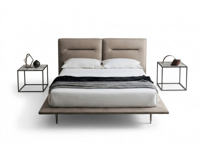 Design wood leather beds 200x200cm bed bedroom hotel beds double