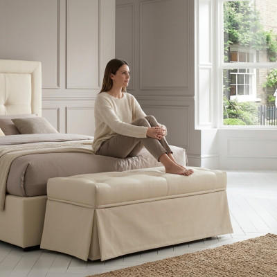 Luxury country house style stool furniture upholstered stool design seat bench footstool