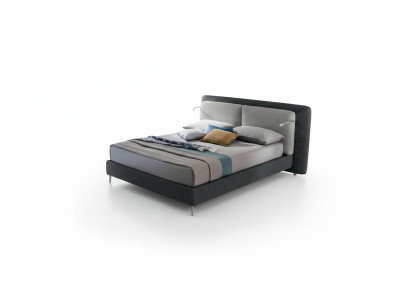 Double hotel beds bedroom textile bed upholstery design luxury wood Italy