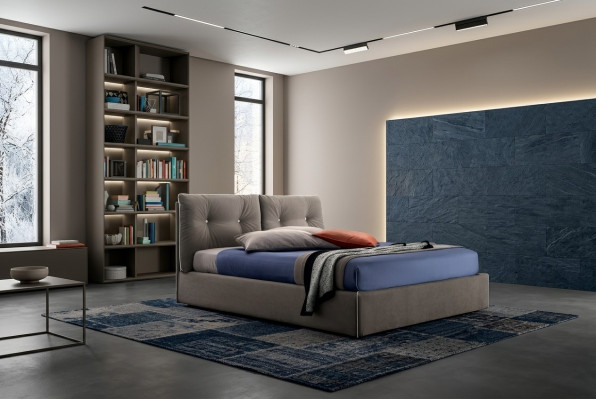 Double Beds Wood Design 180x200cm New Luxury Bed Bedroom Textile Upholstery